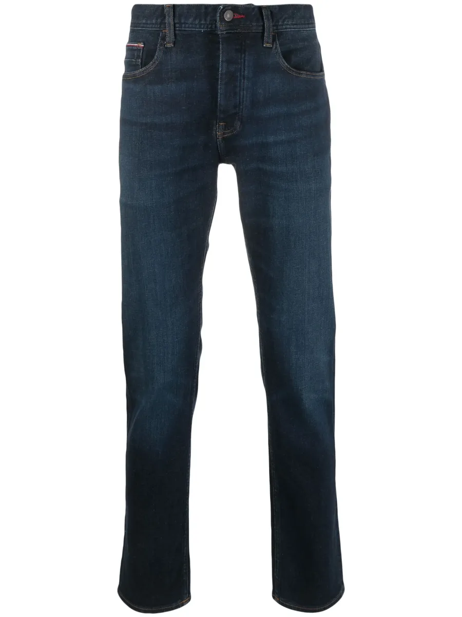 Denton mid-rise straight-leg trousers 1
