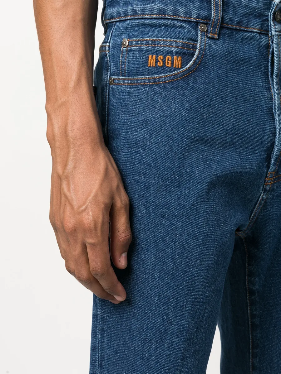 logo-embroidered straight-leg jeans 10
