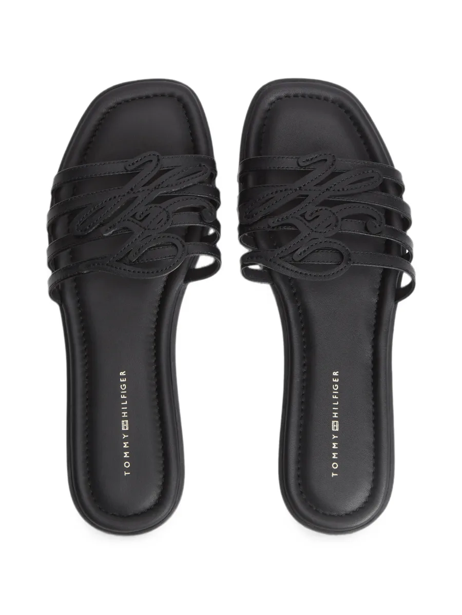 logo-patch multi-strap flat sandals 7