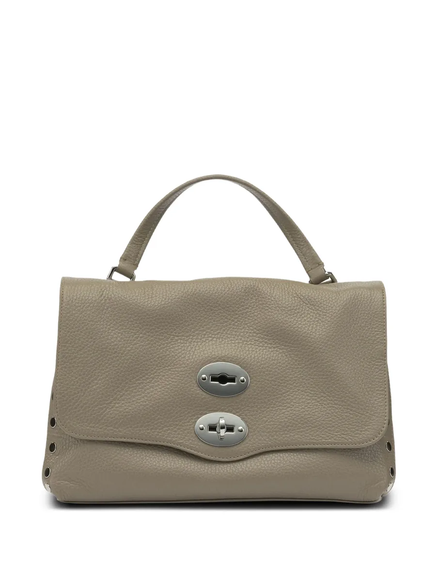 Postina turnlock leather tote bag 1