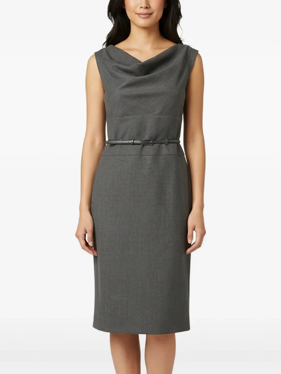 sleeveless belted dress 1