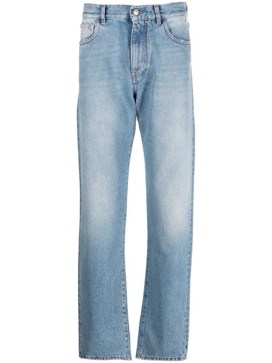 low-rise straight-leg jeans 1