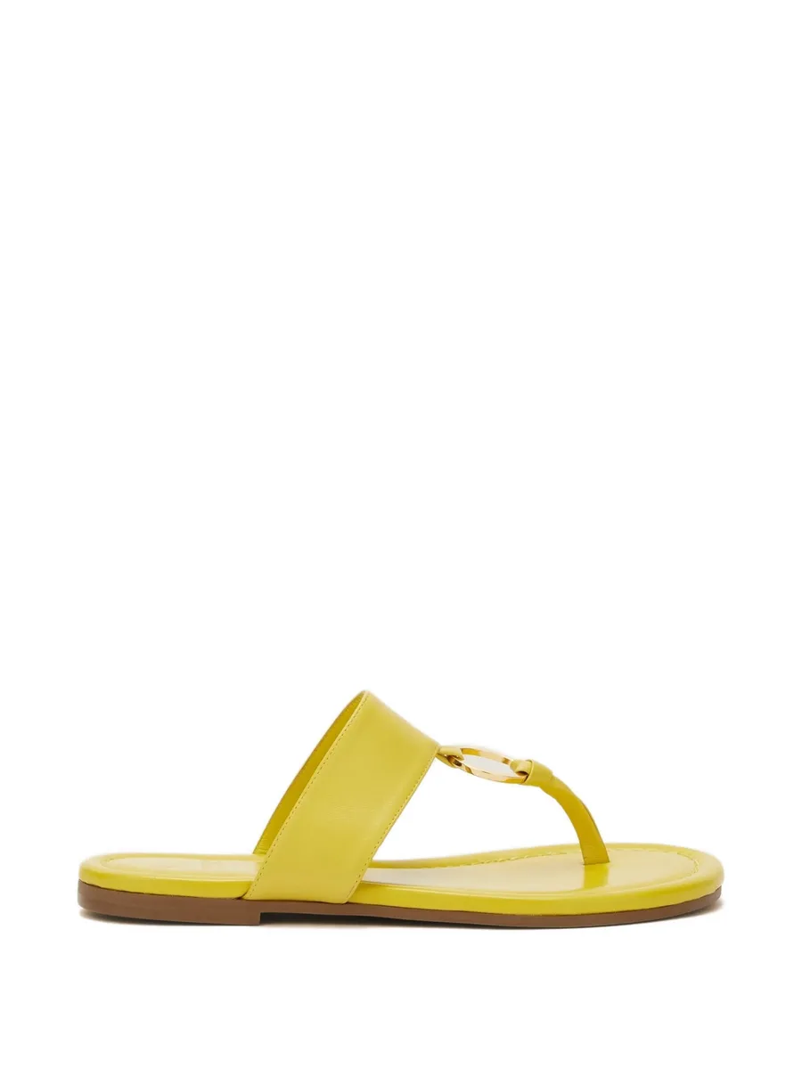 Olivia ring-detail leather sandals 1