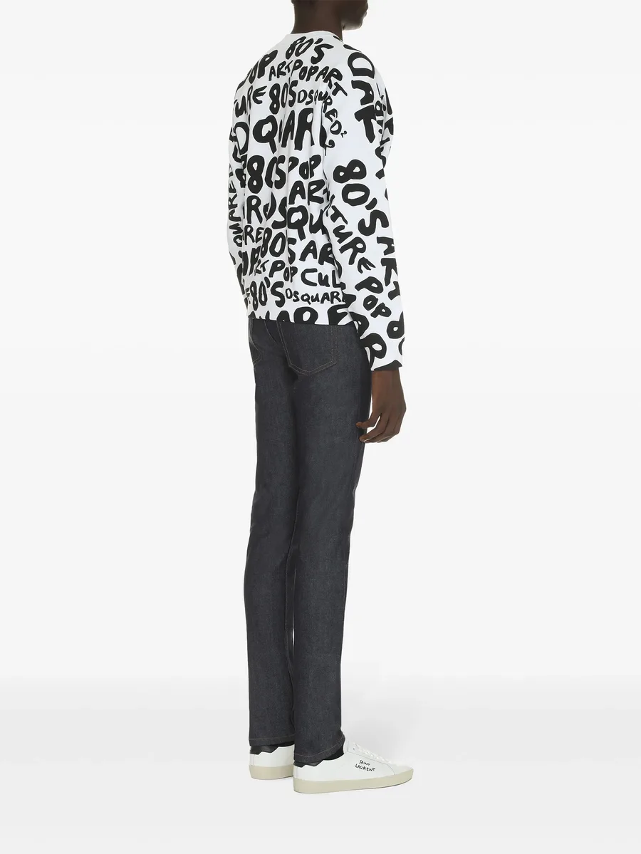 stitch detail slim-fit jeans 4