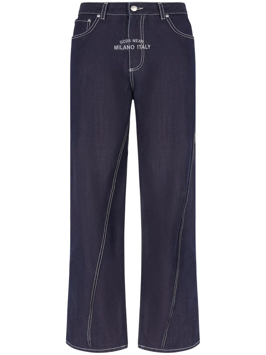 Raw wide-leg jeans 1
