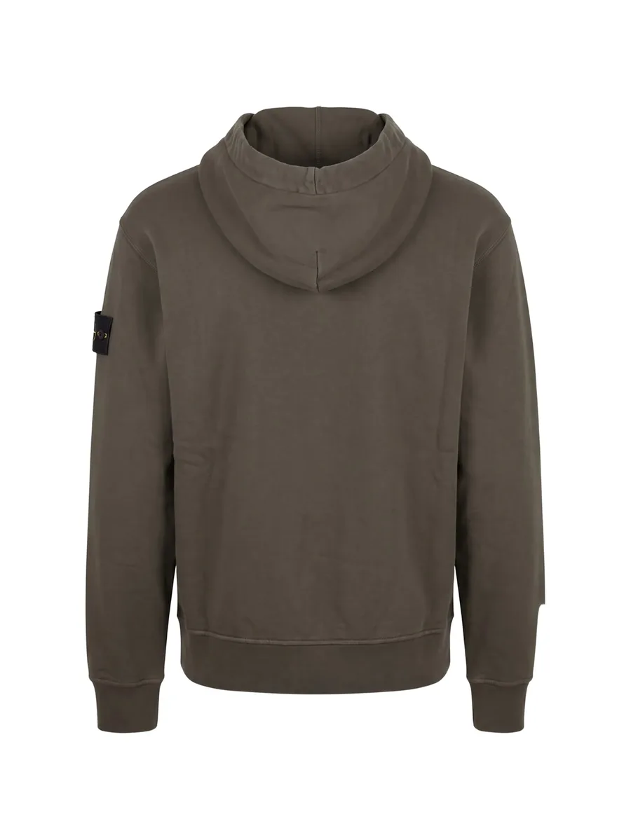 6100009 organic-cotton fleece oversized-fit zip-up hooded sweatshirt with pockets 2