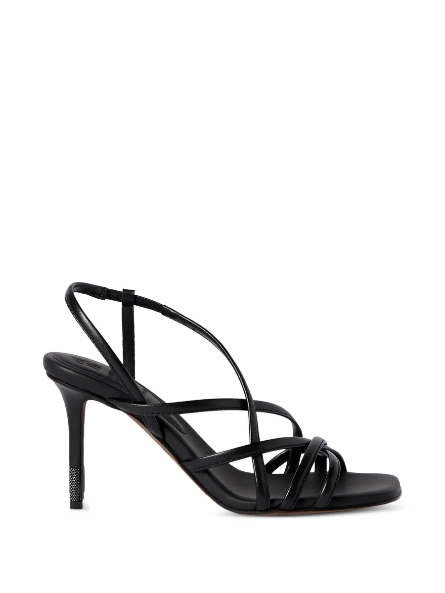 calfskin heels with precious details sandals 1