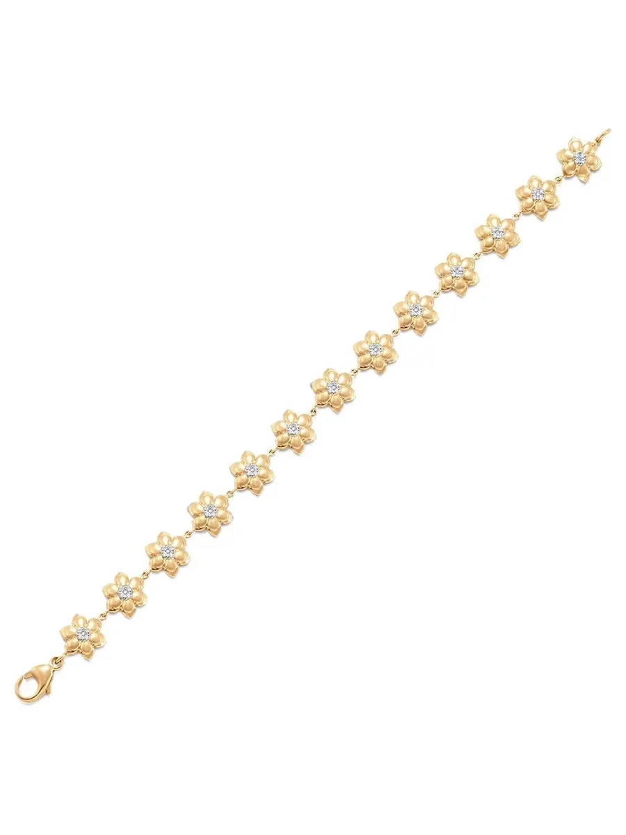Lierre flower-link diamond bracelet 2