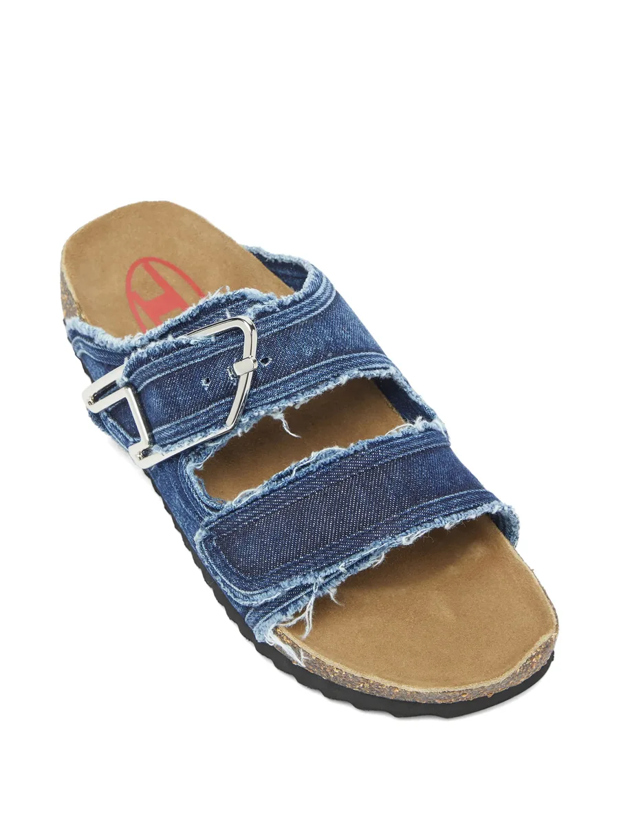raw-cut D-buckle sandals 9