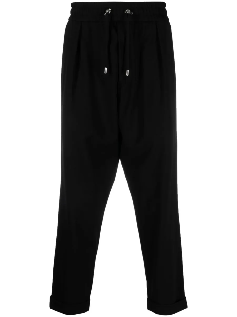 drop-crotch cropped trousers 2