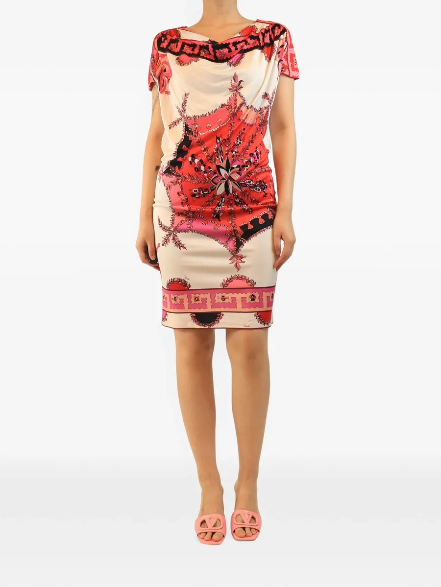 printed belted mini dress 3