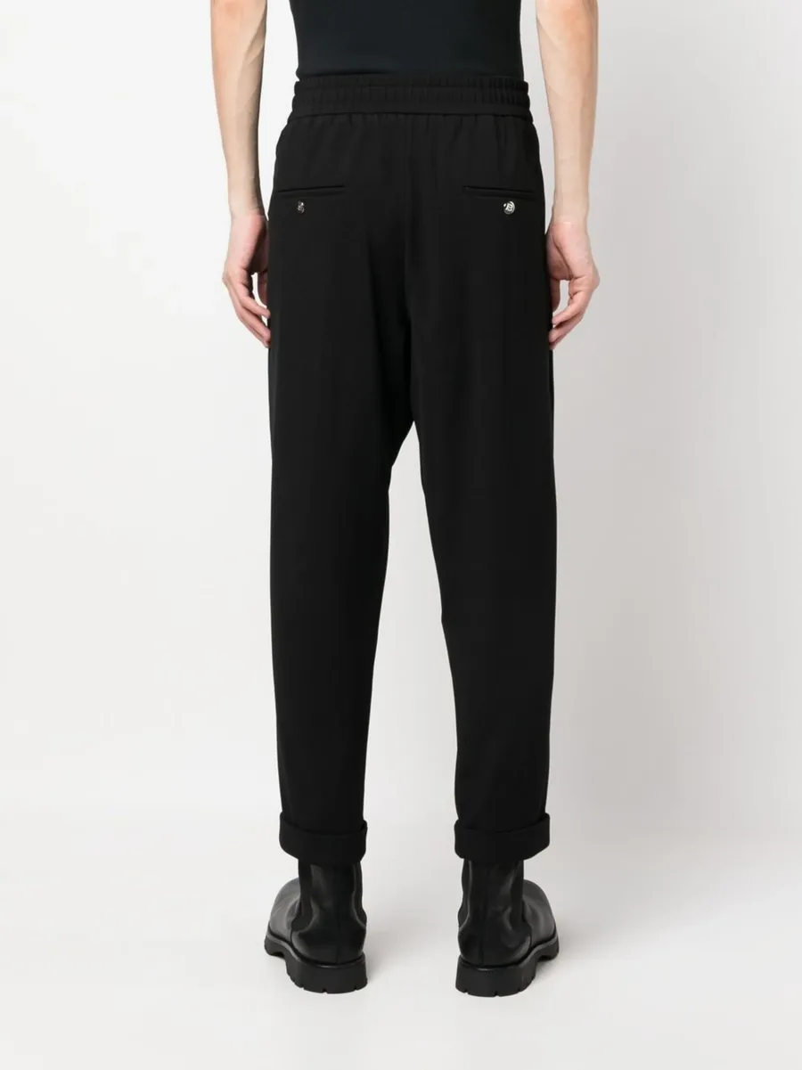 drop-crotch cropped trousers 8