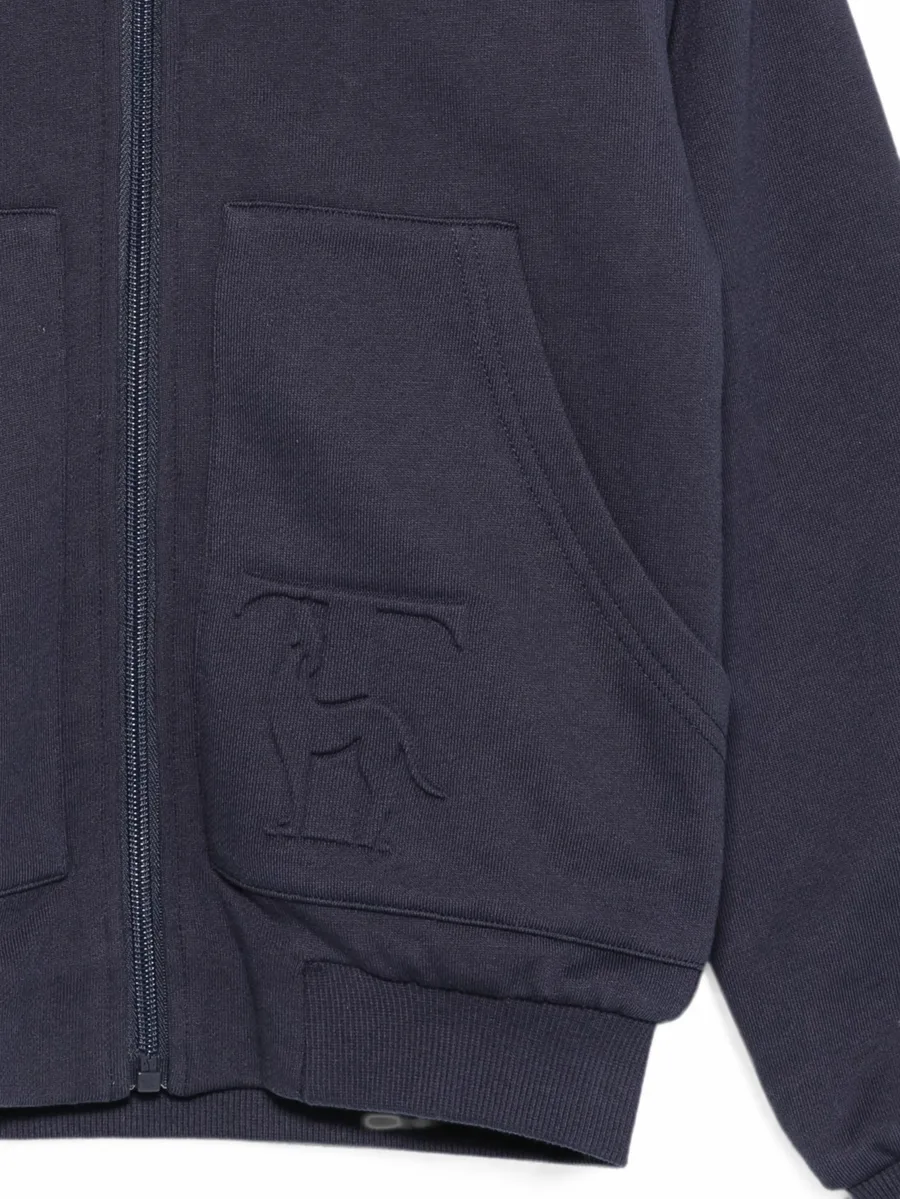 embossed-logo zip-up sweatshirt 3