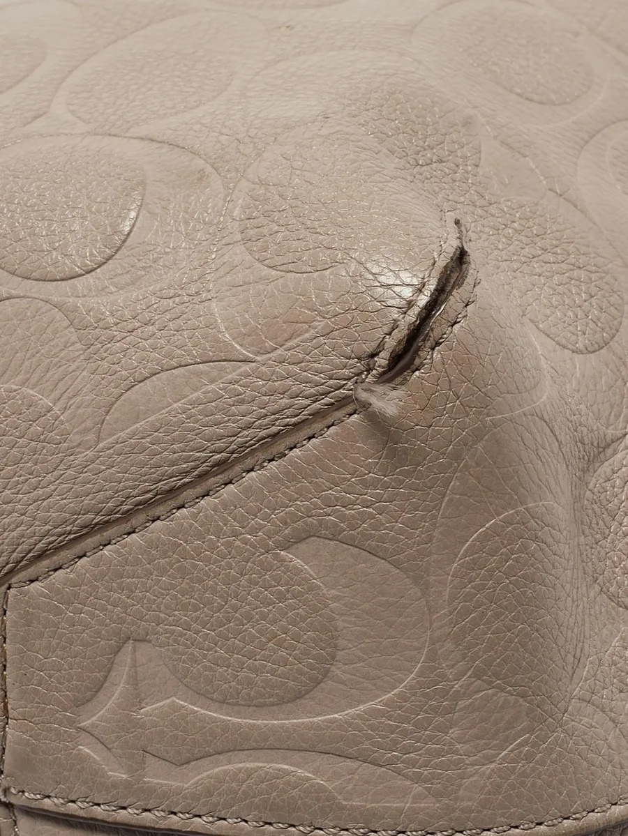 embossed leather tote bag 12