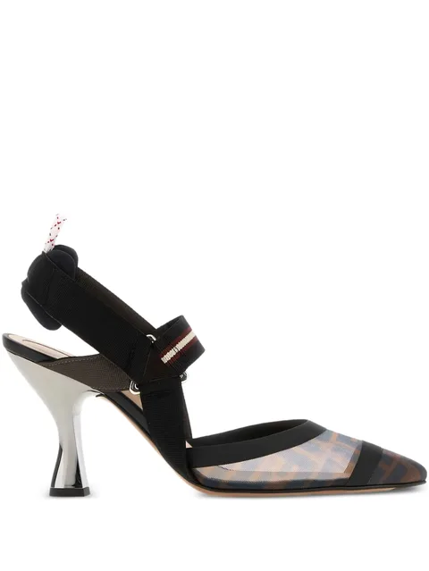 85mm Colibrì FF-motif slingback pumps