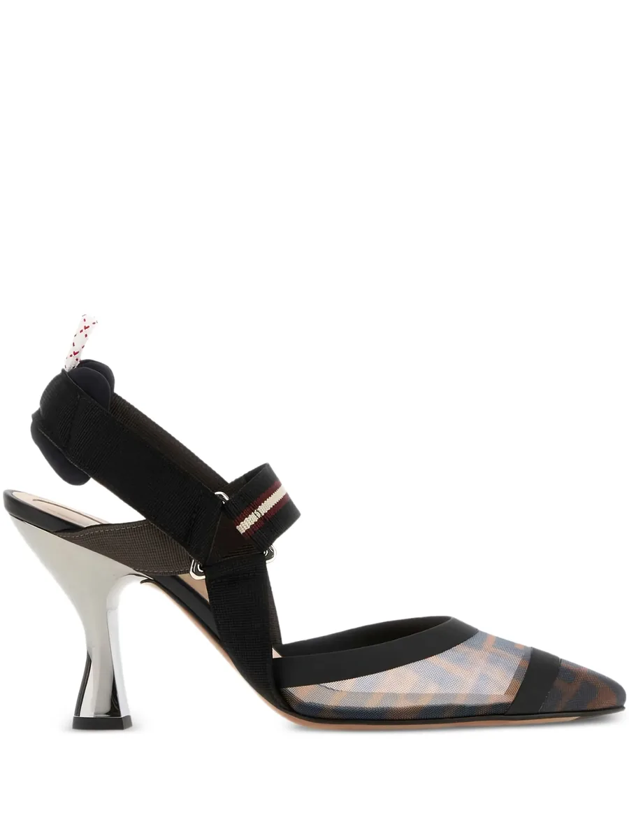 85mm Colibrì FF-motif slingback pumps 1