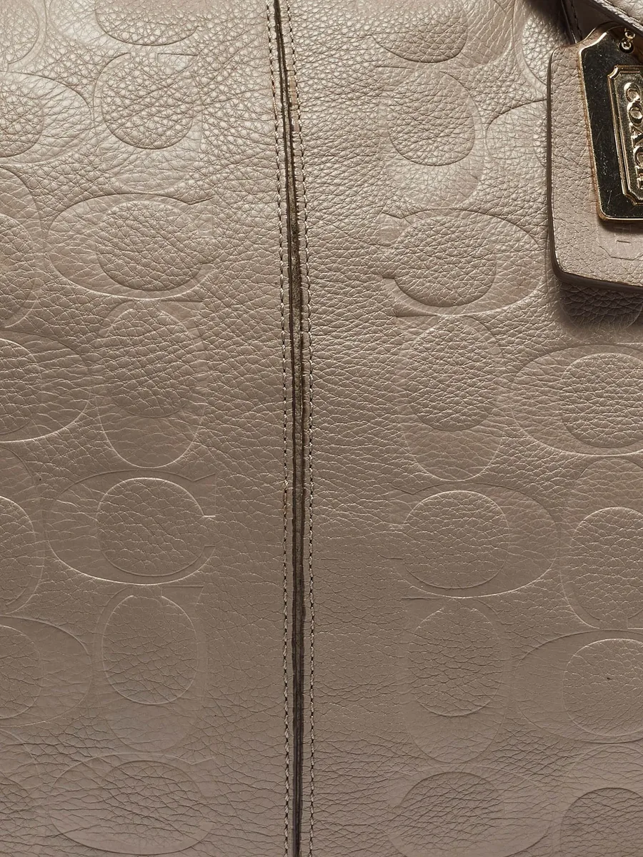 embossed leather tote bag 9