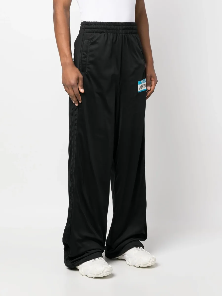 logo-print wide-leg trousers 4