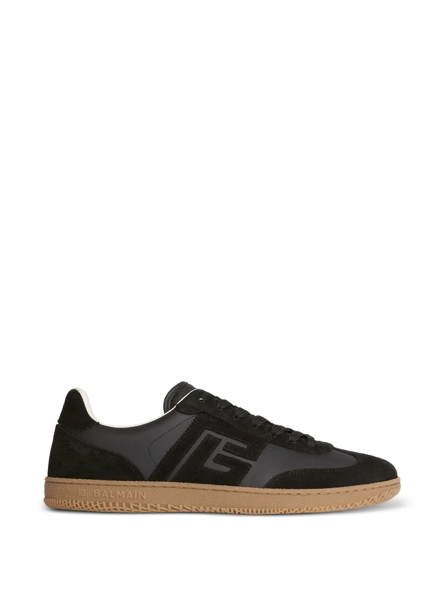 Swan suede and smooth leather trainers 1