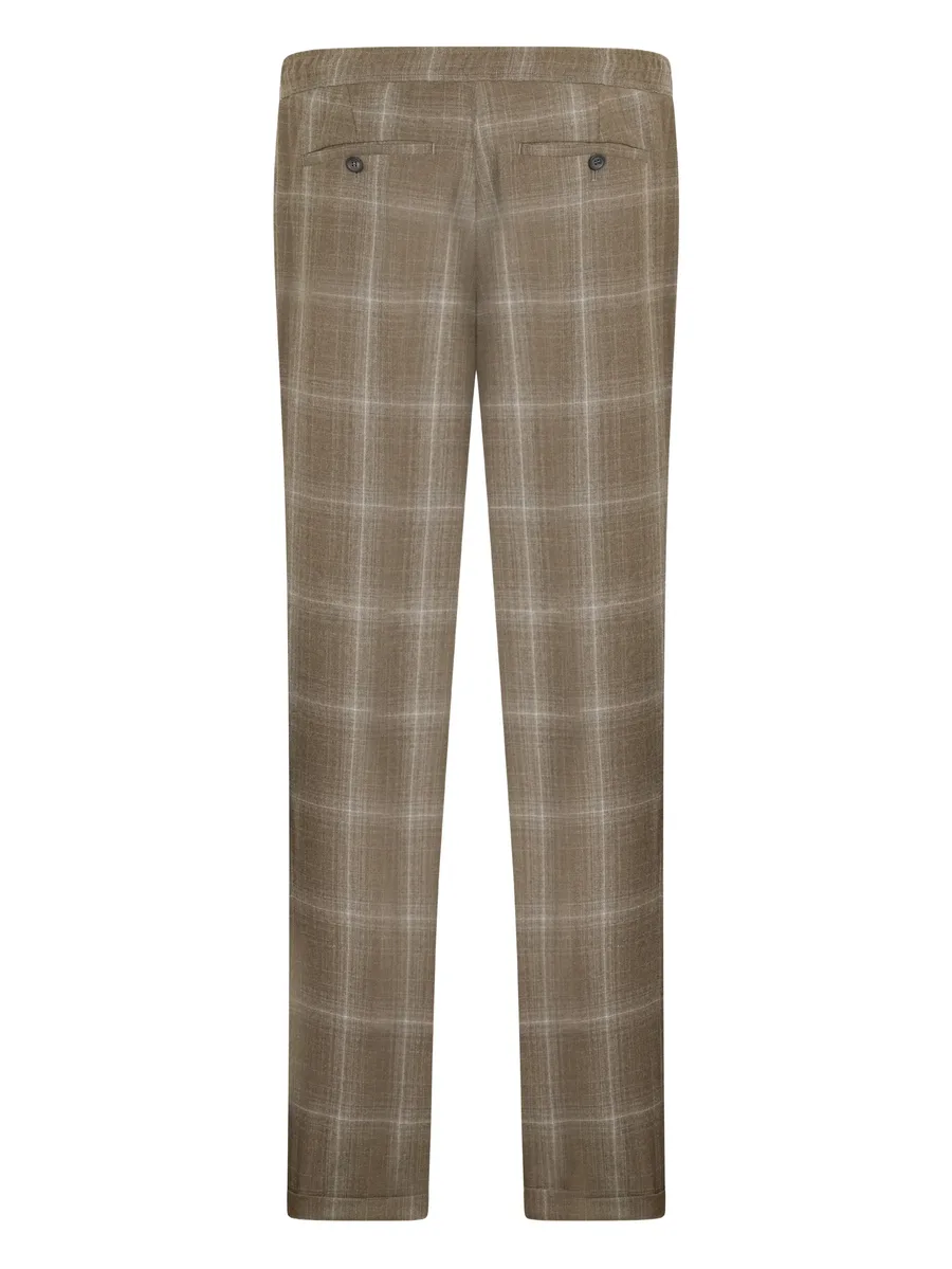 drawstring checked trousers 3