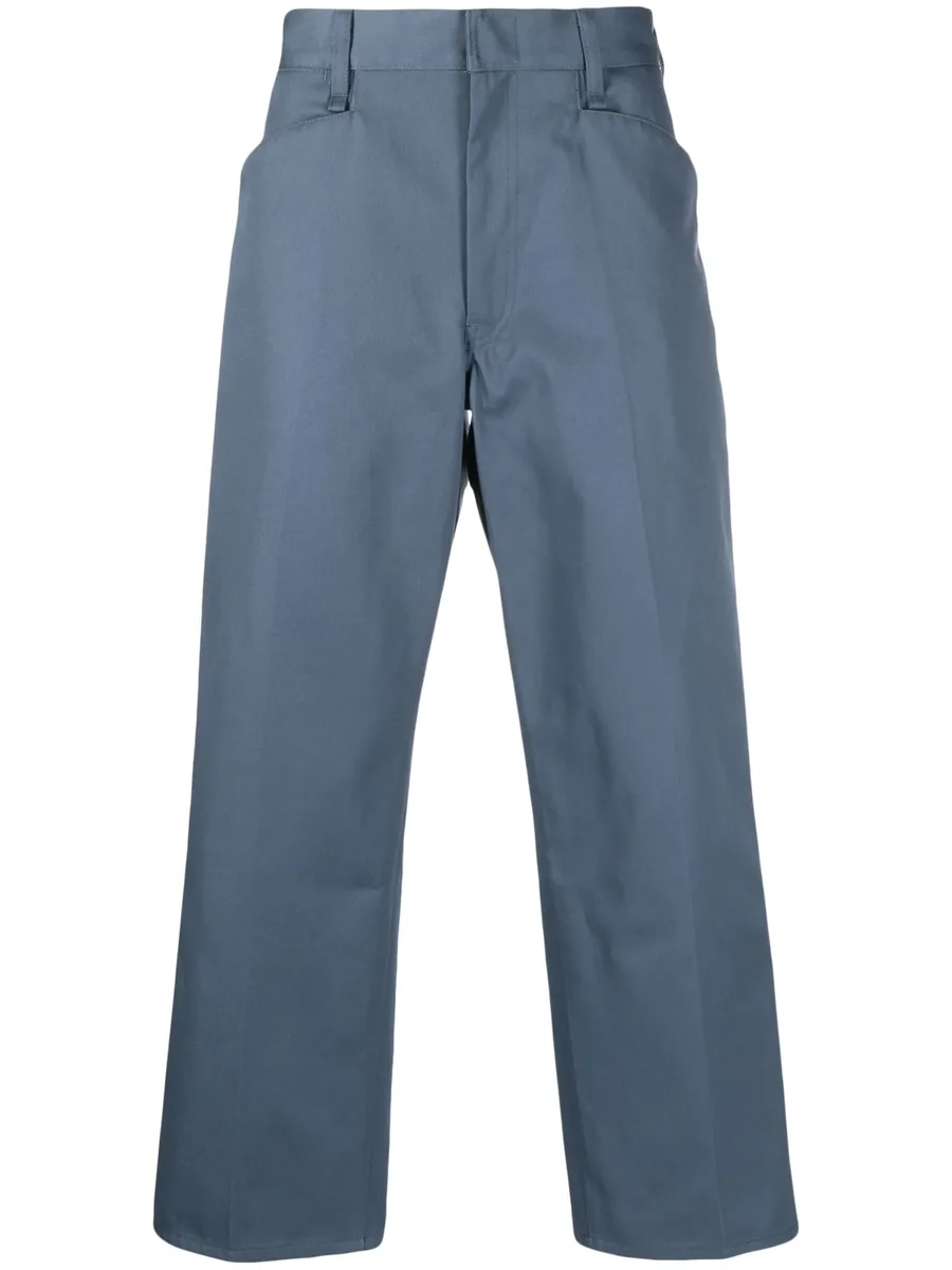 logo-patch wide-leg trousers 2