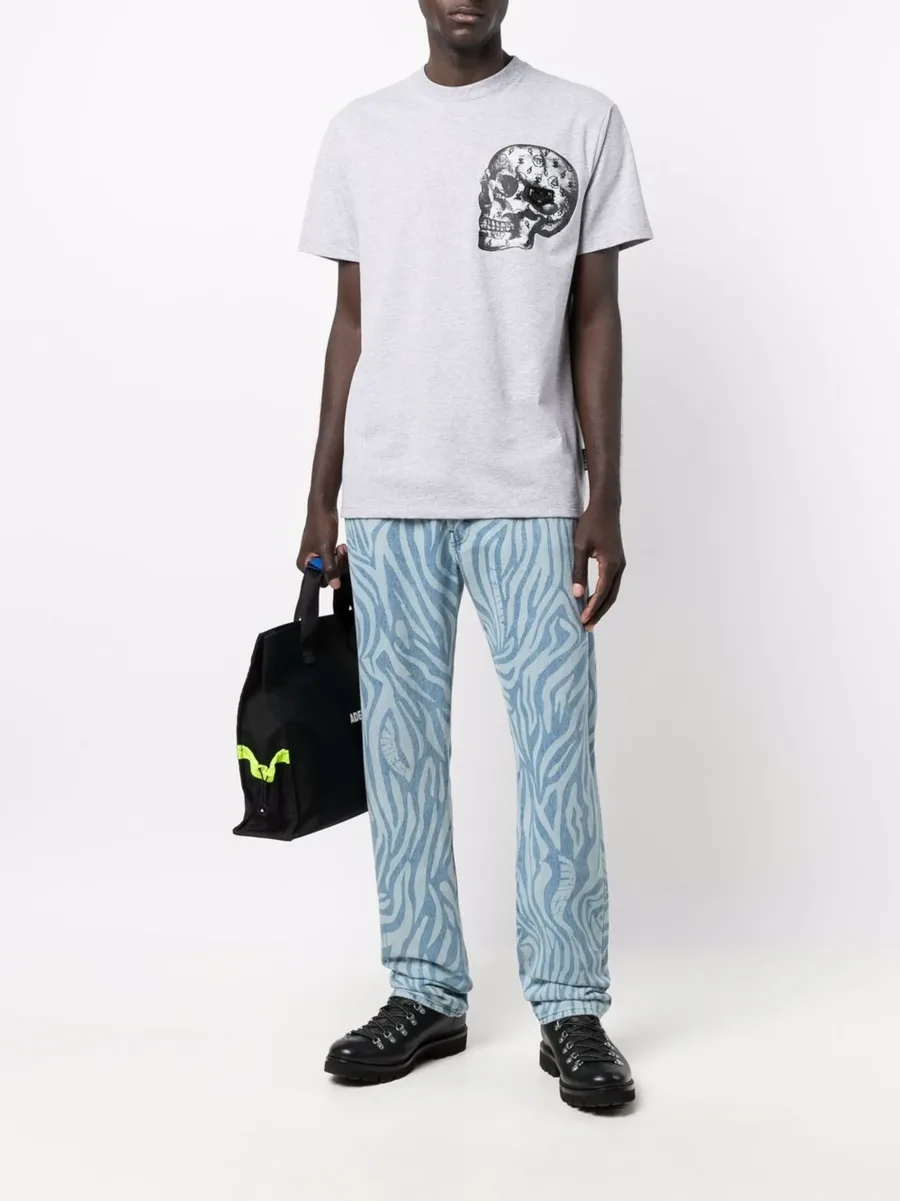 skull-print cotton-blend T-shirt 5