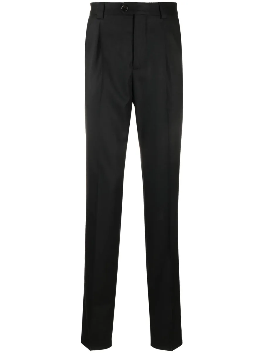 mid-rise wool chino trousers 1