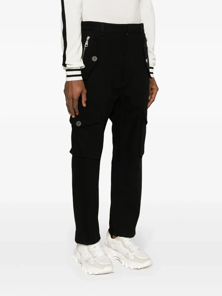 straight-leg canvas cargo trousers 6
