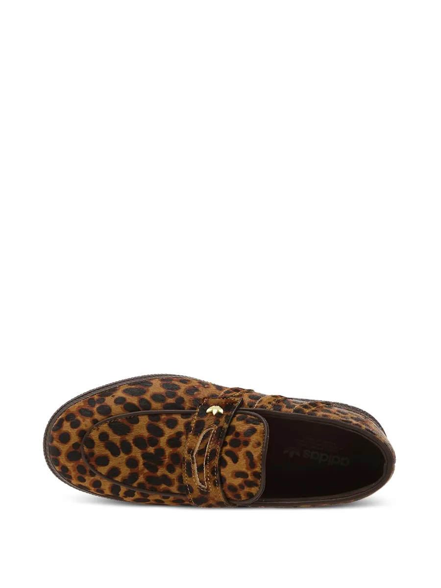 Handball Spezial leopard-print leather loafers 7