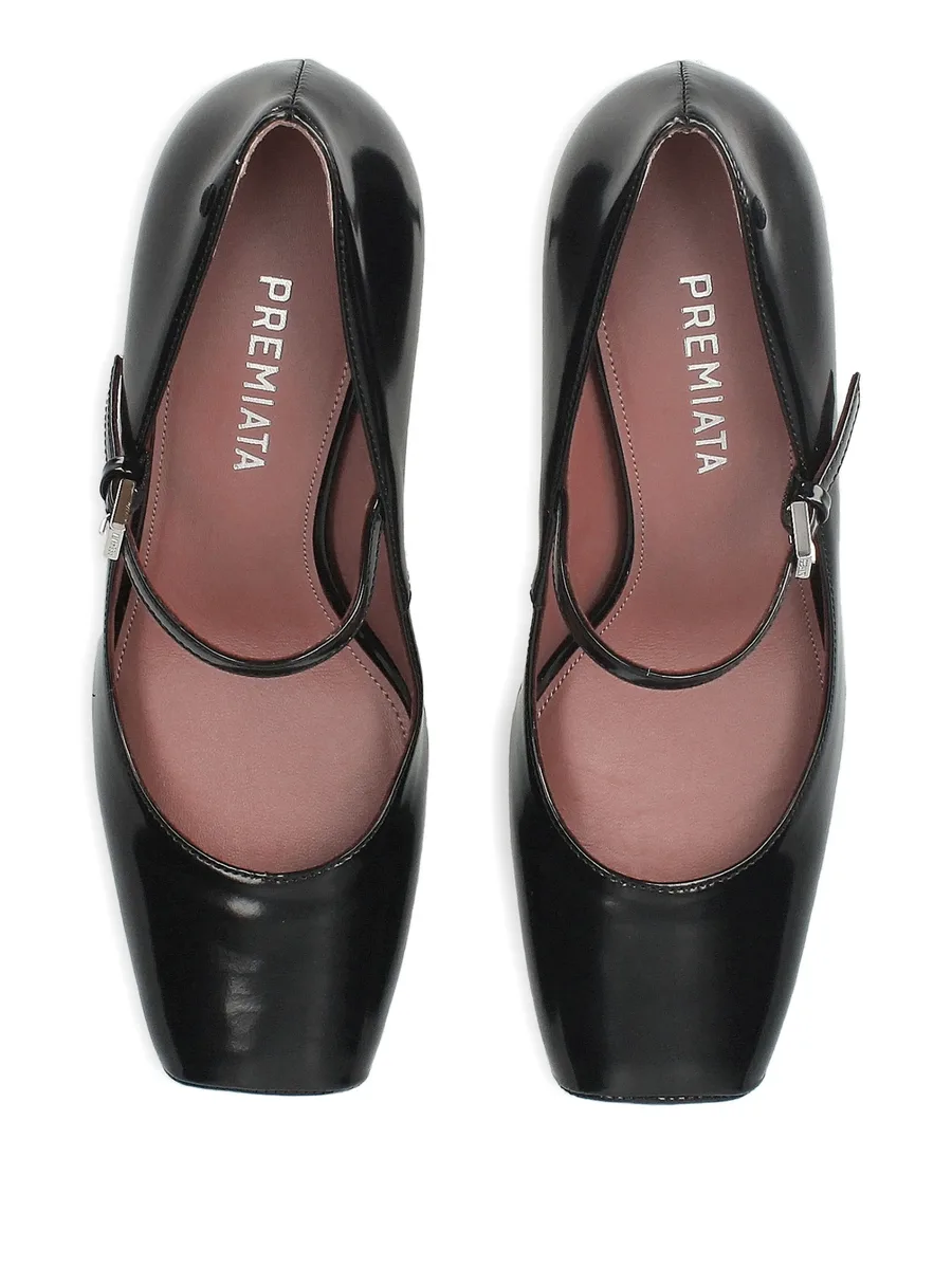 square toe strap pumps 7