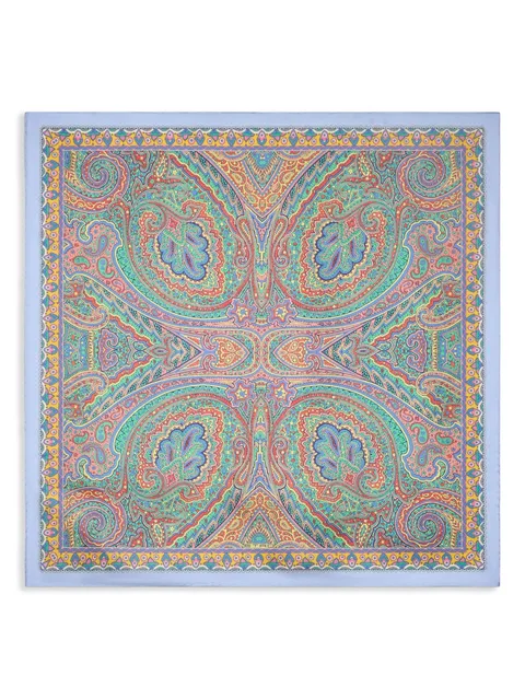 paisley-print silk shirt