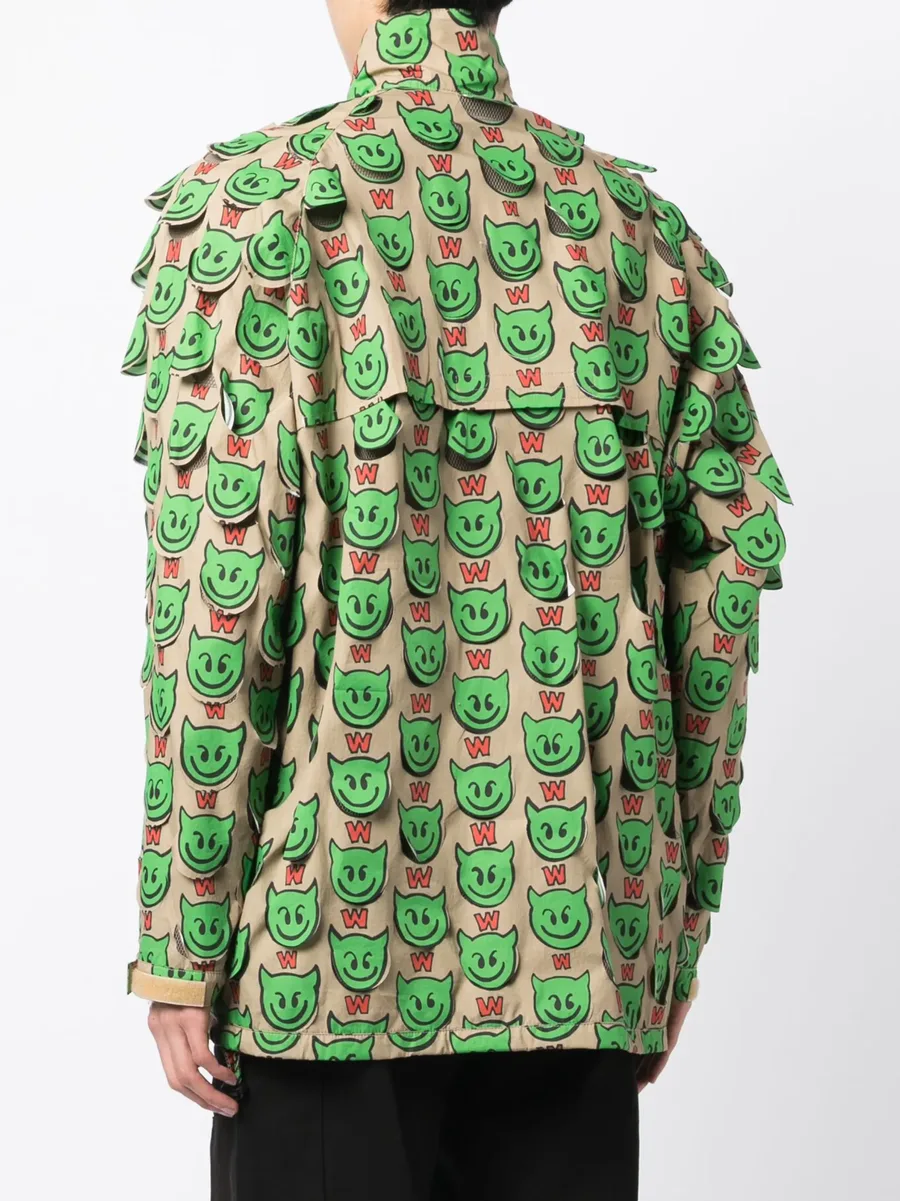 motif-print zip-up jacket 7