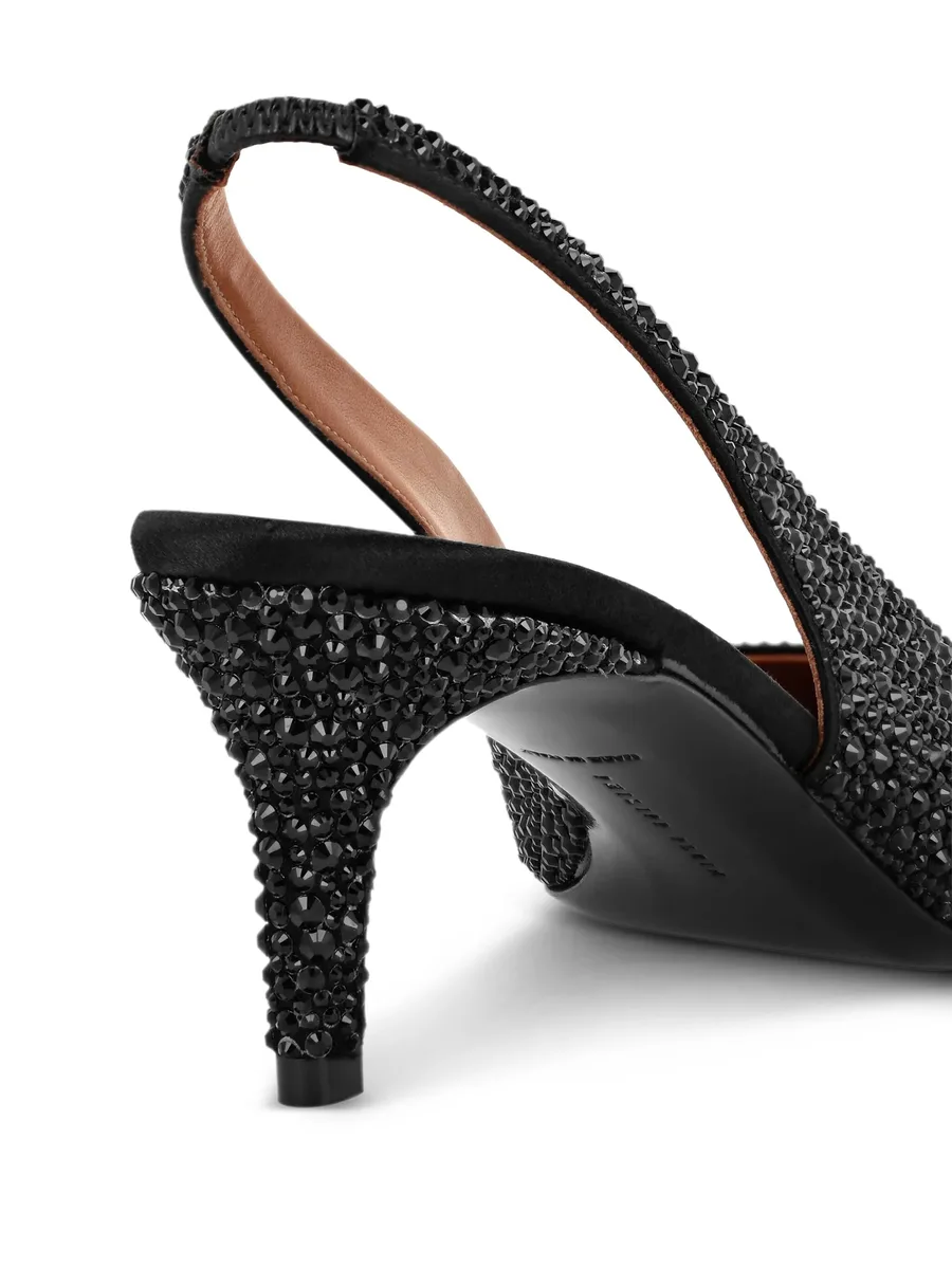 satin sllingback pumps mix strass 7