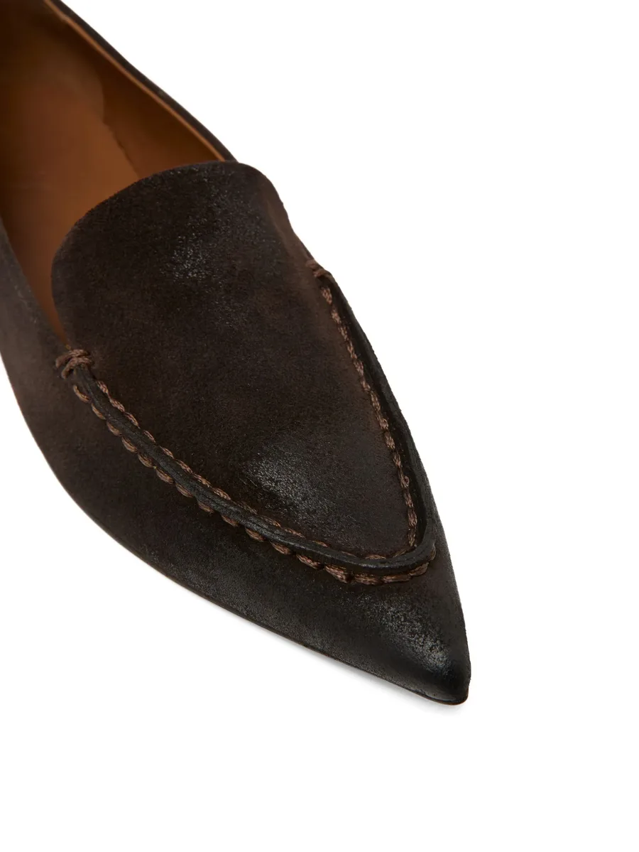 pointed-toe suede pumps 7