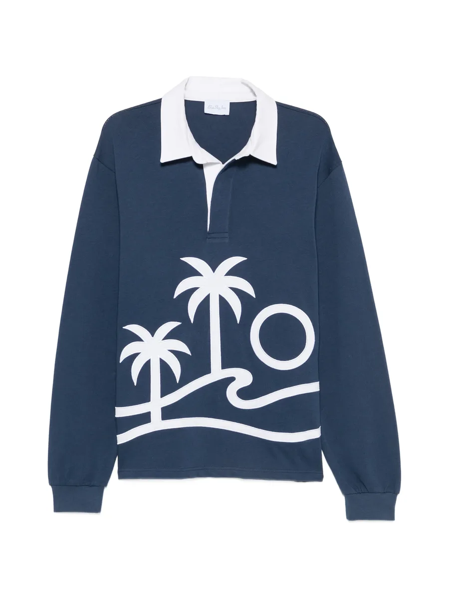 palm-embroidered polo shirt 1