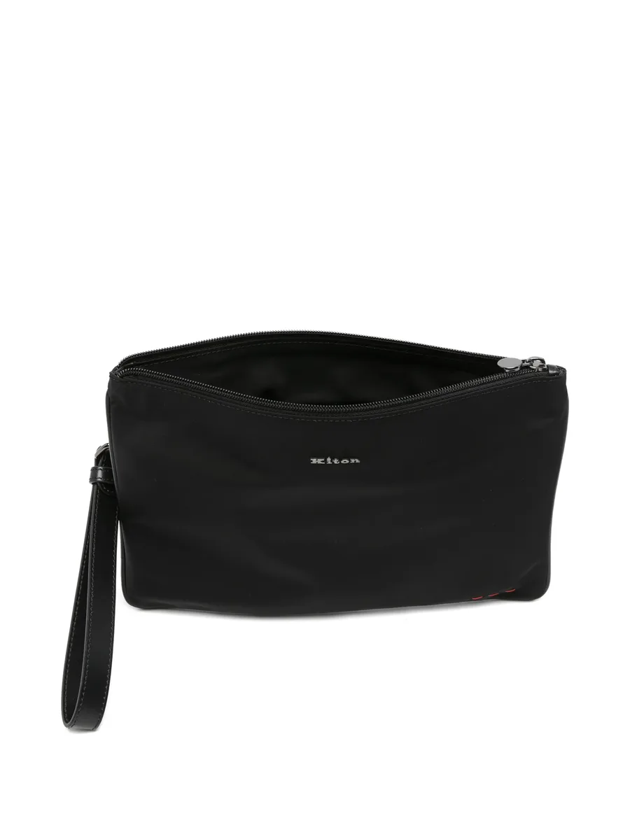 logo-plaque zip-top pouch bag 10