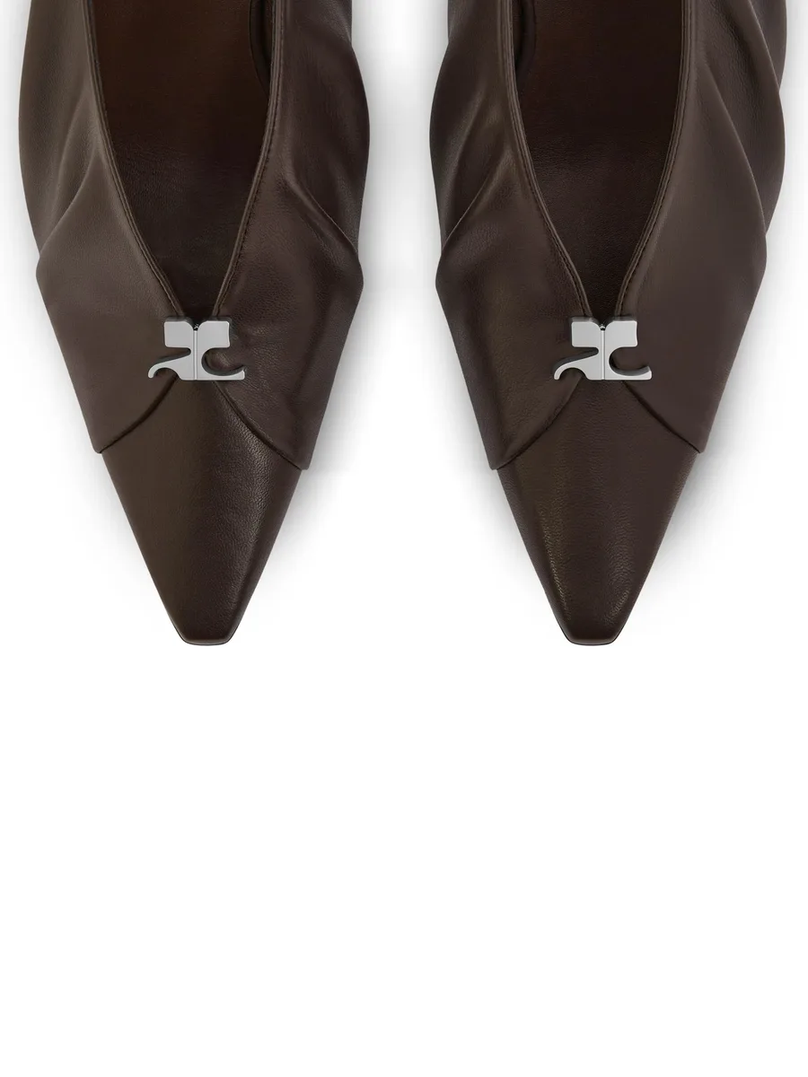 90mm draped slingback pumps 8