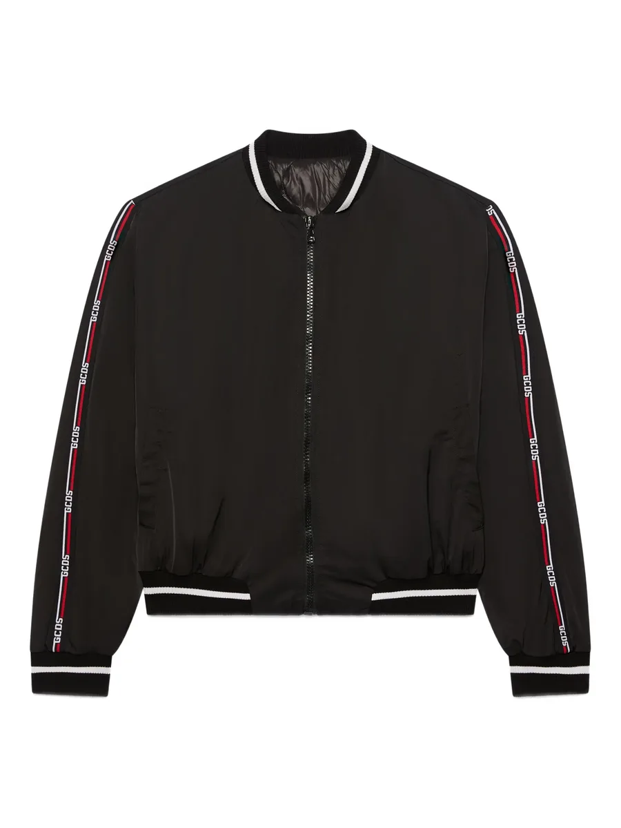 logo-embellishment bomber jacket 1