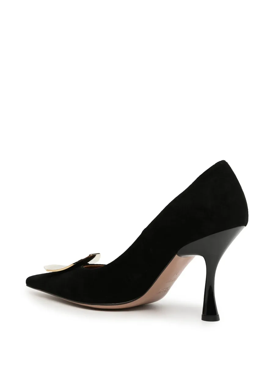 Vonn 90mm metallic-finish suede pumps 5