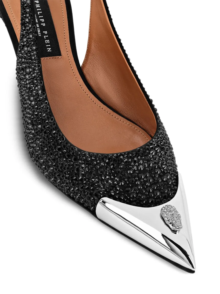 satin sllingback pumps mix strass 10