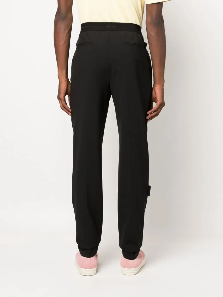 logo-waistband straight-leg trousers 7