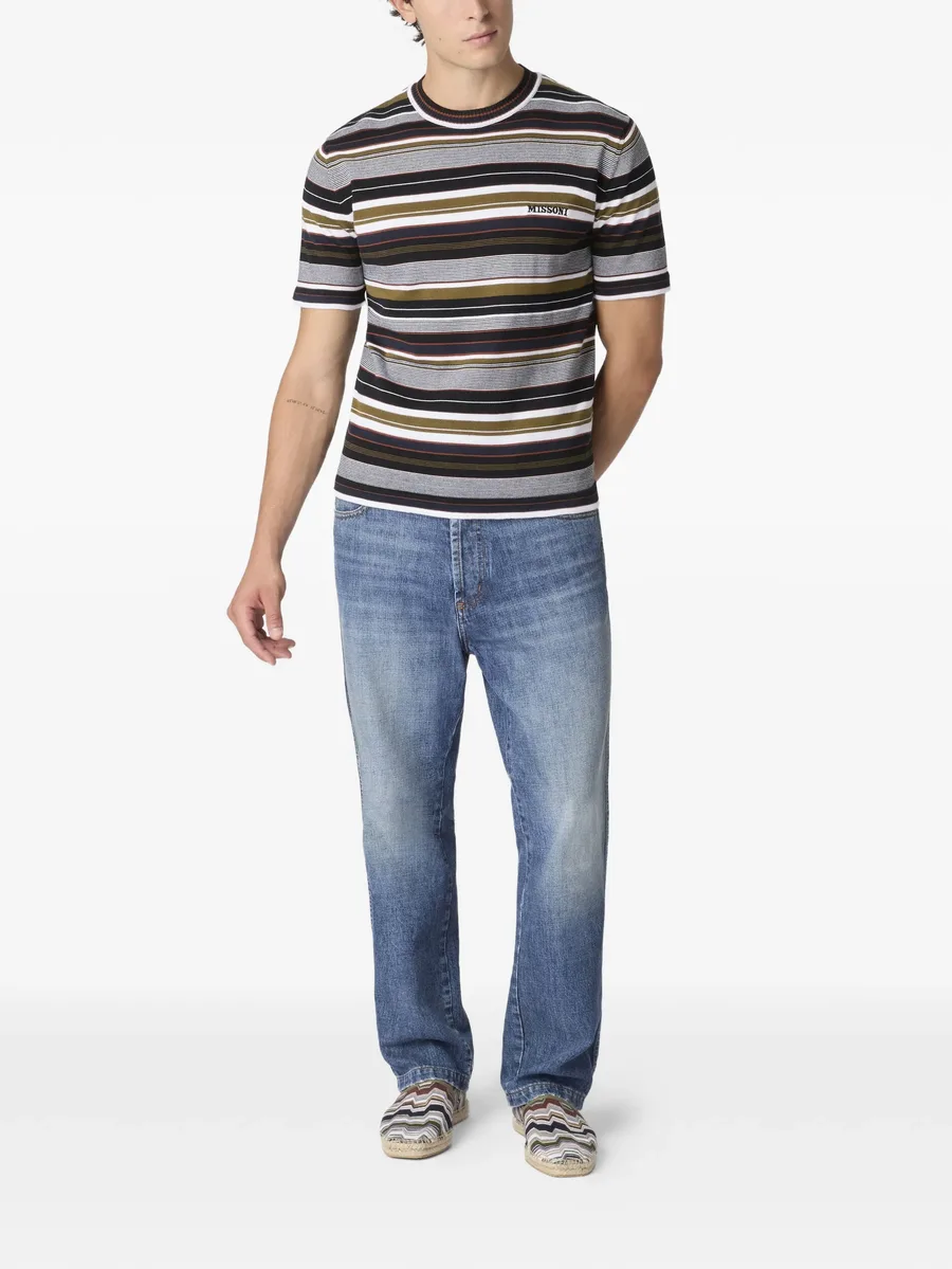 striped-pattern T-shirt 3