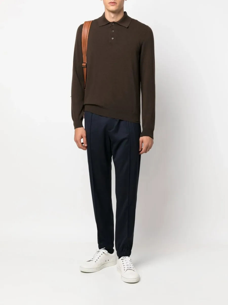long-sleeve cashmere polo shirt 3