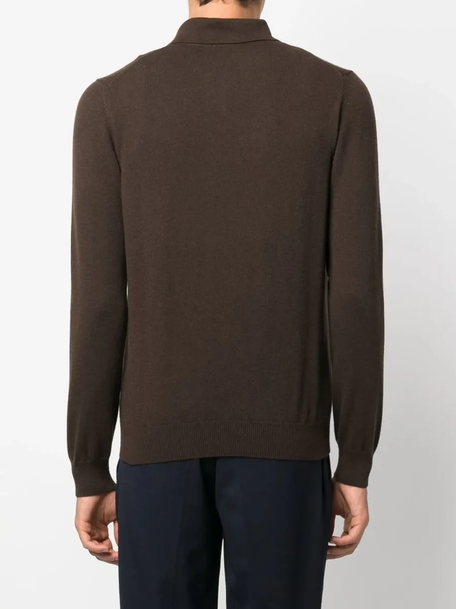 long-sleeve cashmere polo shirt 8