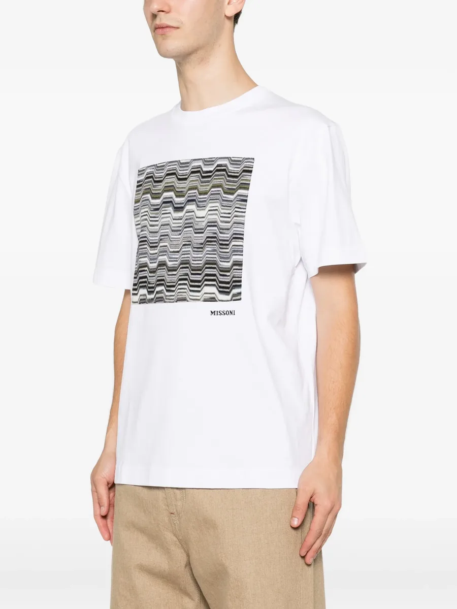 zigzag-patch T-shirt 5