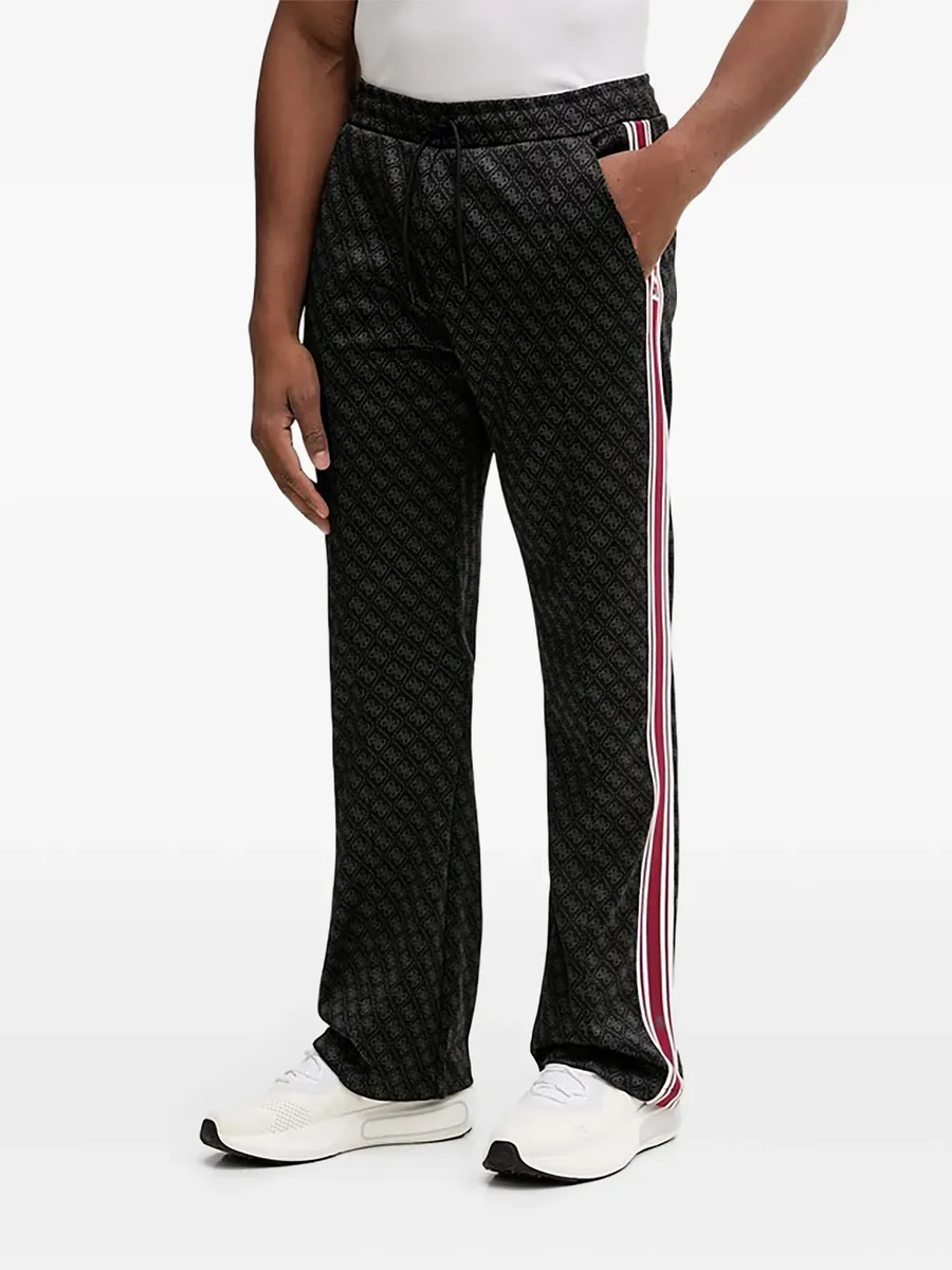 allover pattern striped trousers 1