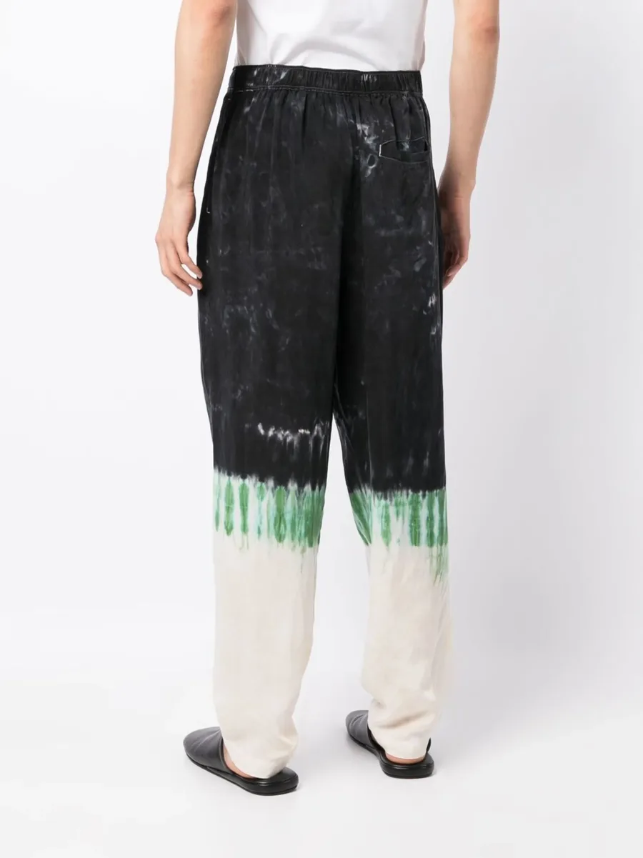 tie-dye print straight-leg trousers 7