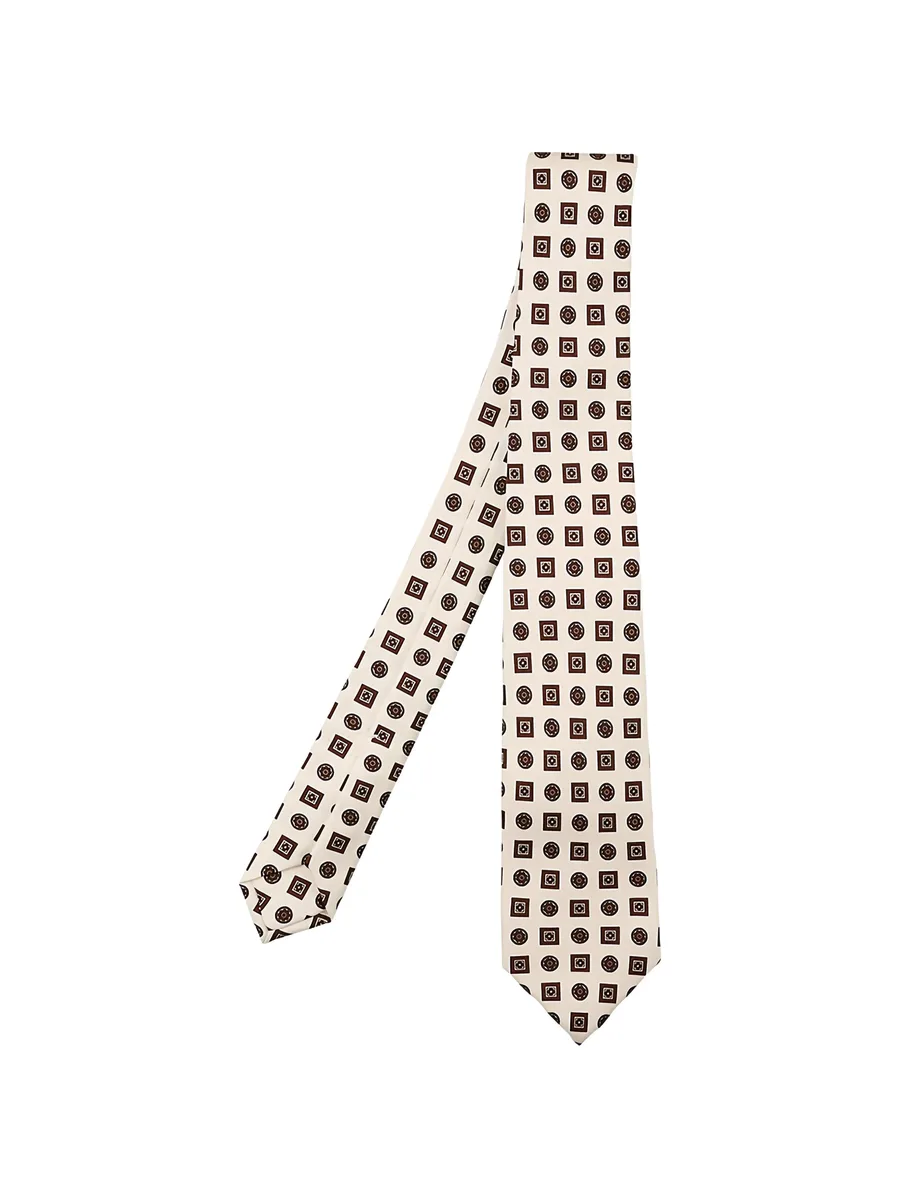 geometric-print tie 1
