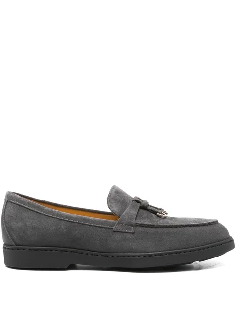 tassel-detail suede loafers