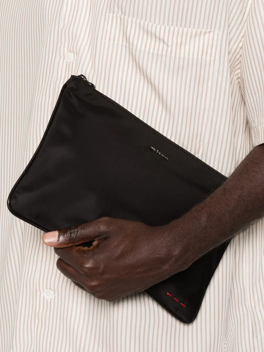 logo-plaque zip-top pouch bag 3